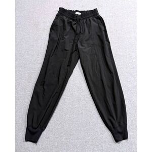 Abercrombie & Fitch Black High Rise Paperbag Jogger Pants Womens Medium AF